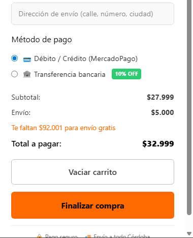 Selección de método de pago